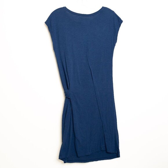 Anthropologie Velvet Graham & Spencer Gussie Side Tie Dress Blue - Picture 4 of 14